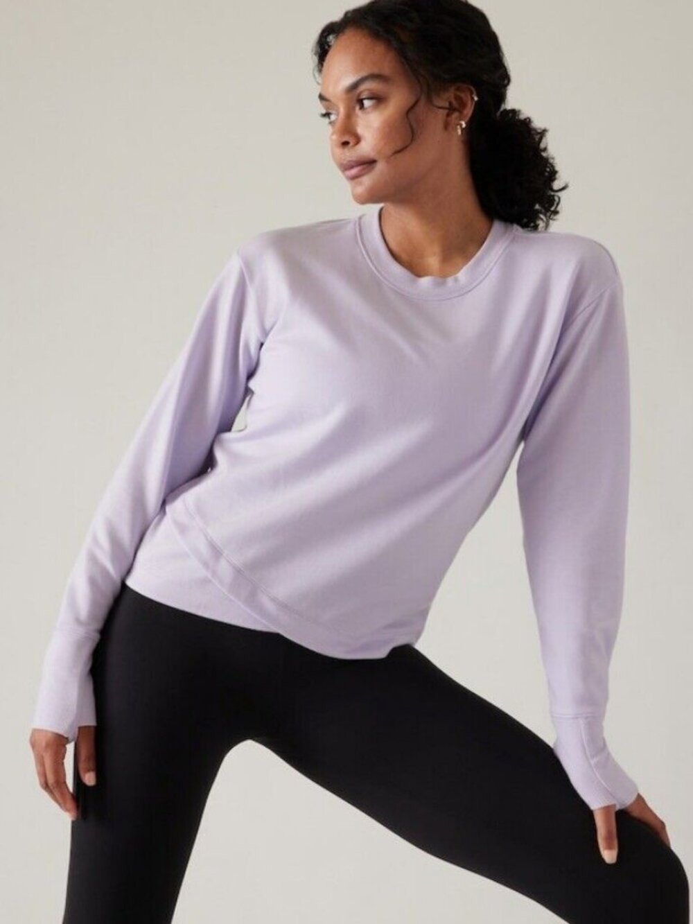 Athleta M Medium Solitude Sweatshirt Oxalls Violet NEW! #659251